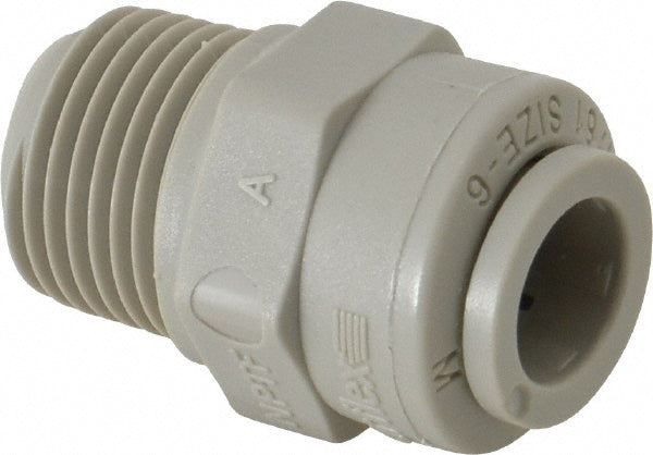 Parker A6MC6-MG Push-To-Connect Tube to Pipe Tube Fitting Connector, 3/8" Thread, 3/8" OD