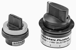 Norgren 5CV-026-000 Manually Operated Valve 0.06" NPT Inlet, 0.06" NPT Outlet, Rotary Switch Detented, Rotary Switch & Detent Actuated