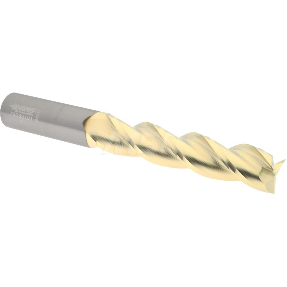 Accupro 315033 Square End Mill 3/4'' Dia, 3-1/2'' LOC, 3/4'' Shank Dia, 6'' OAL, 3 Flutes, Solid Carbide