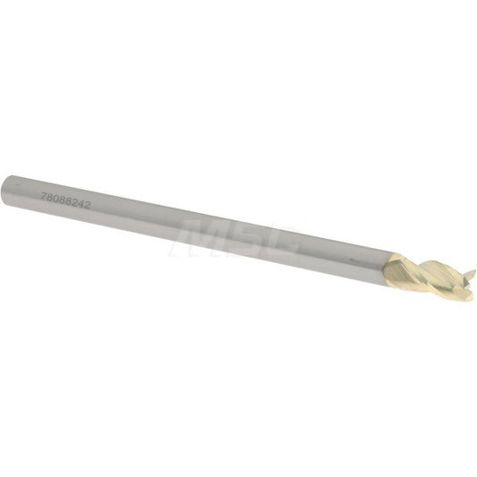 Accupro 2500459 Square End Mill  0.1875" Dia, 0.3125" LOC, 0.1875" Shank Dia, 3" OAL, 3 Flutes, Solid Carbide