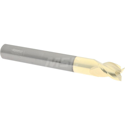 Accupro 315525 Square End Mill 1/2'' Dia, 5/8'' LOC, 1/2'' Shank Dia, 4'' OAL, 3 Flutes, Solid Carbide