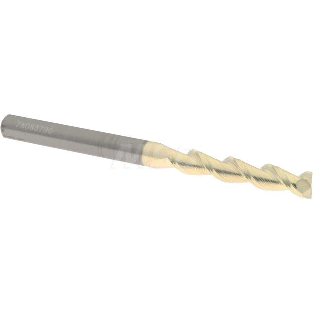 Accupro 312995 Square End Mill 3/16'' Dia, 1'' LOC, 3/16'' Shank Dia, 2-1/2'' OAL, 2 Flutes, Solid Carbide