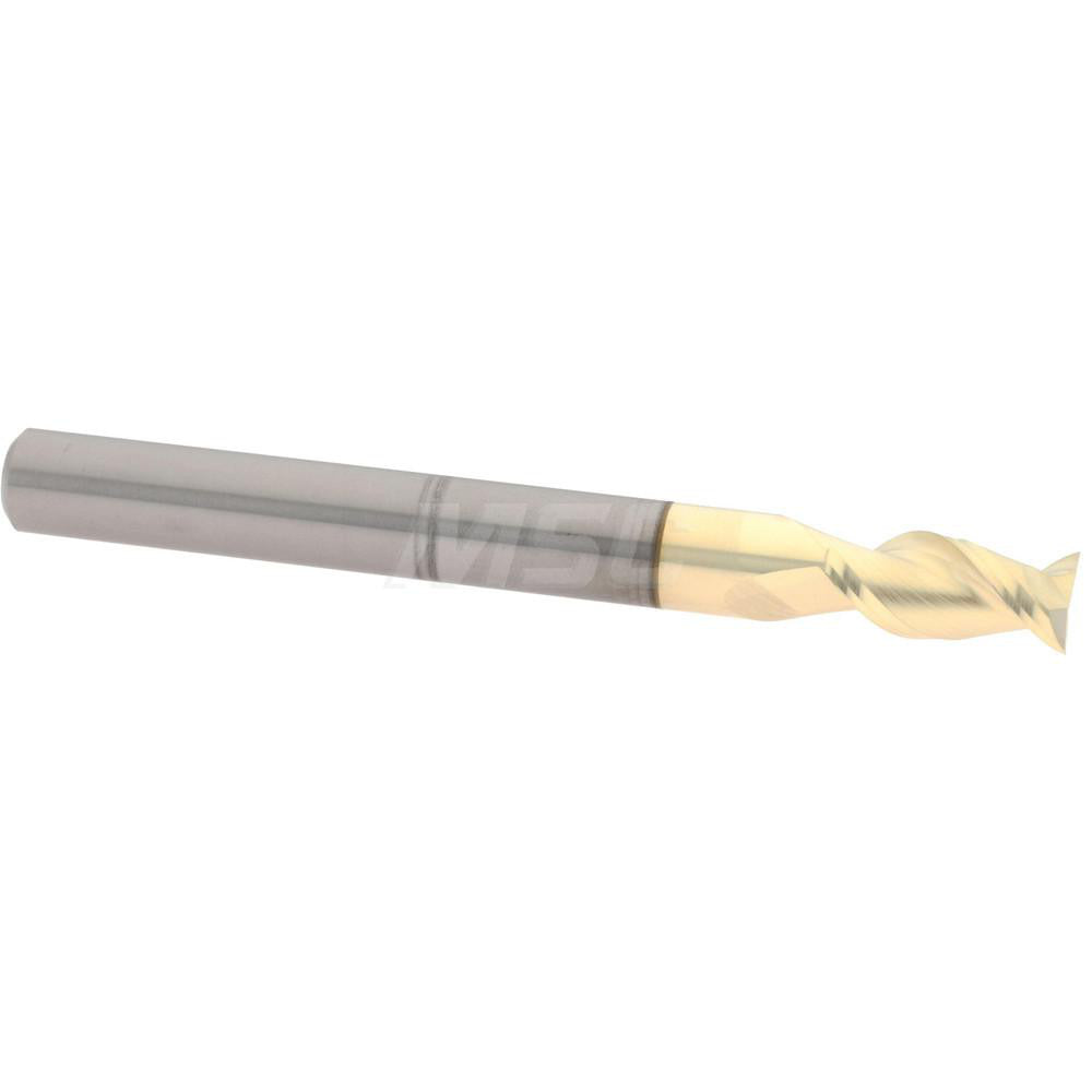 Accupro 313031 Square End Mill 1/4'' Dia, 1/2'' LOC, 1/4'' Shank Dia, 2-1/2'' OAL, 2 Flutes, Solid Carbide