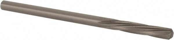 Magafor 88860003130 Chucking Reamer 3.13 mm Dia, 2-1/4" OAL, 19/32" Flute Length, Spiral Flute, Straight-Cylindrical Shank, Solid Carbide
