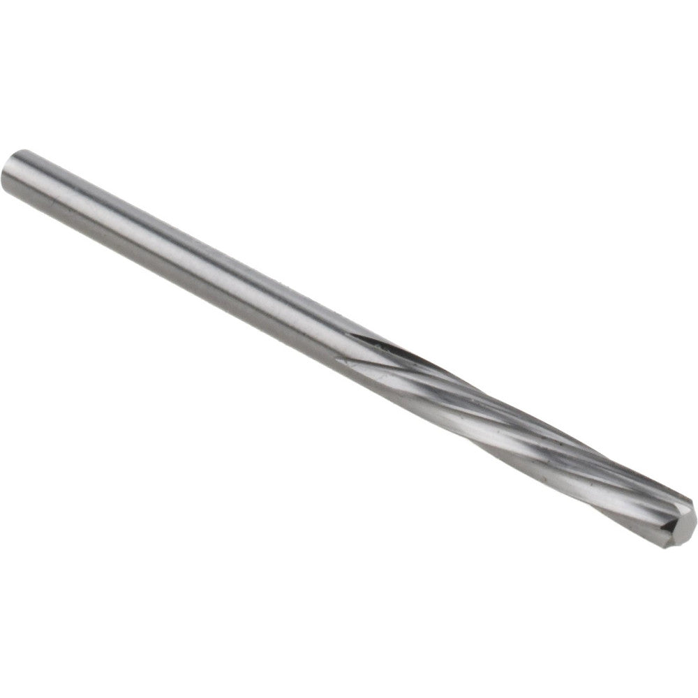Magafor 88860003190 Chucking Reamer 3.19 mm Dia, 2-1/4" OAL, 19/32" Flute Length, Spiral Flute, Straight-Cylindrical Shank, Solid Carbide