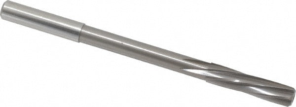 Magafor 88860007960 Chucking Reamer 7.96 mm Dia, 4-5/8" OAL, 1-19/64" Flute Length, Spiral Flute, Straight-Cylindrical Shank, Solid Carbide