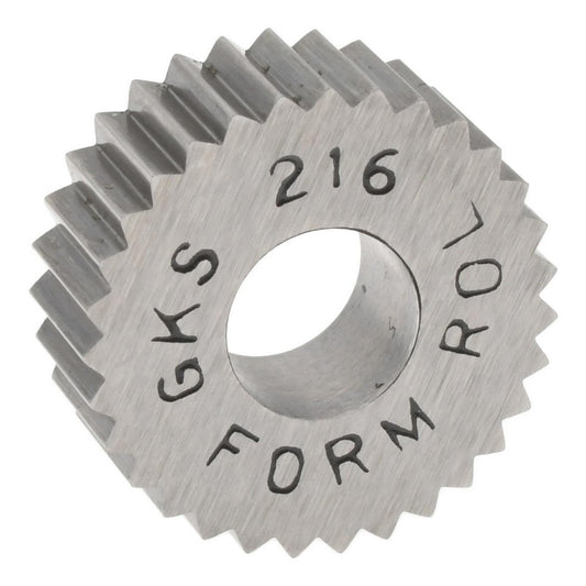 STAFFORD SPECIAL TOOLS GKS-216 Standard Knurl Wheel 5/8" Dia, 90 &deg Tooth Angle, 16 TPI, Straight, High Speed Steel