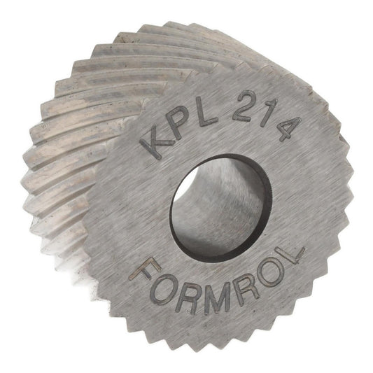STAFFORD SPECIAL TOOLS KPL-214 Standard Knurl Wheel 3/4" Dia, 90 &deg Tooth Angle, 14 TPI, Diagonal, High Speed Steel