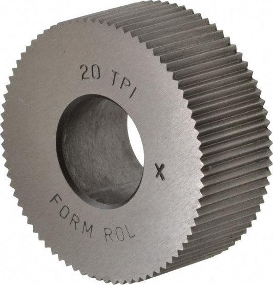 STAFFORD SPECIAL TOOLS PHSX220 Standard Knurl Wheel 1-1/4" Dia, 90 &deg Tooth Angle, 20 TPI, Straight, Cobalt