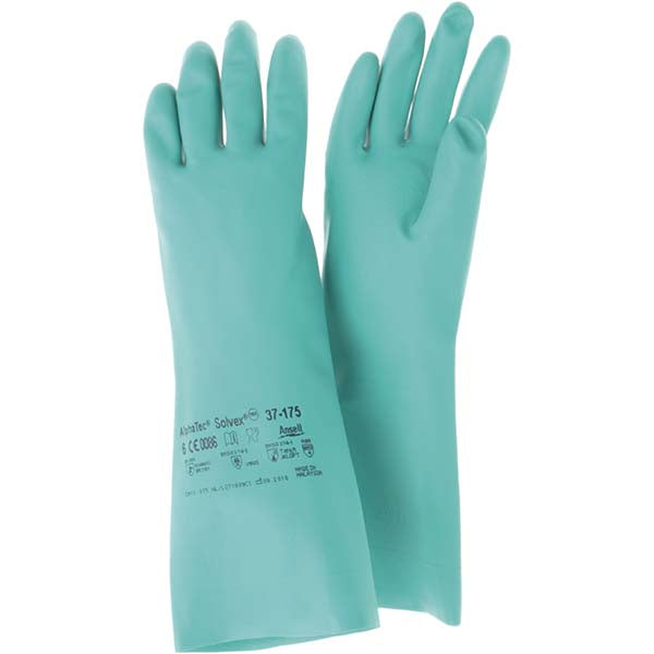 Ansell 117272 Chemical Resistant Gloves Size X-Small, 17.00 Thick, Nitrile, Nitrile, Supported