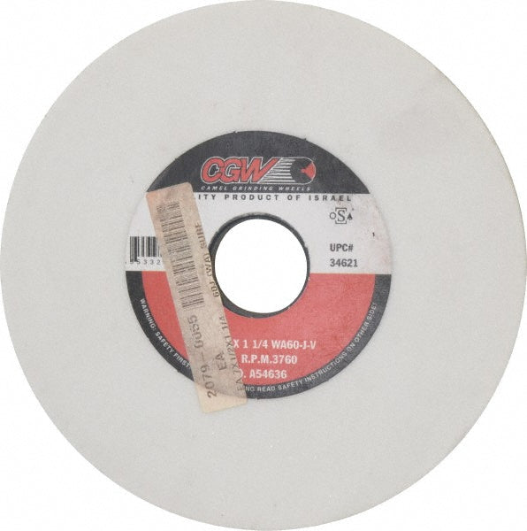 CGW Abrasives 34621 Surface Grinding Wheel 7" Dia, 1/2" Thick, 1-1/4" Hole, 60 Grit, J Hardness