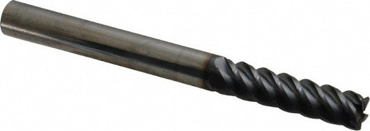 Kyocera SGS Precision Tools 32569 Corner Radius End Mill 3/8" Dia, 1-1/2" LOC, 0.03" Radius, 5 Flutes, Solid Carbide