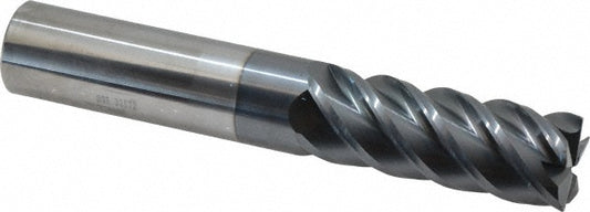 Kyocera SGS Precision Tools 32572 Corner Radius End Mill 1" Dia, 2-5/8" LOC, 0.03" Radius, 5 Flutes, Solid Carbide