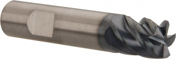 Kyocera SGS Precision Tools 32595 Corner Radius End Mill 1/2" Dia, 5/8" LOC, 0.03" Radius, 5 Flutes, Solid Carbide