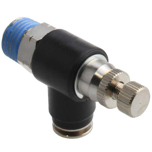 Pro-Source 4826600614PRO Air Flow Control Valve Compact Banjo, 1/4" Tube OD
