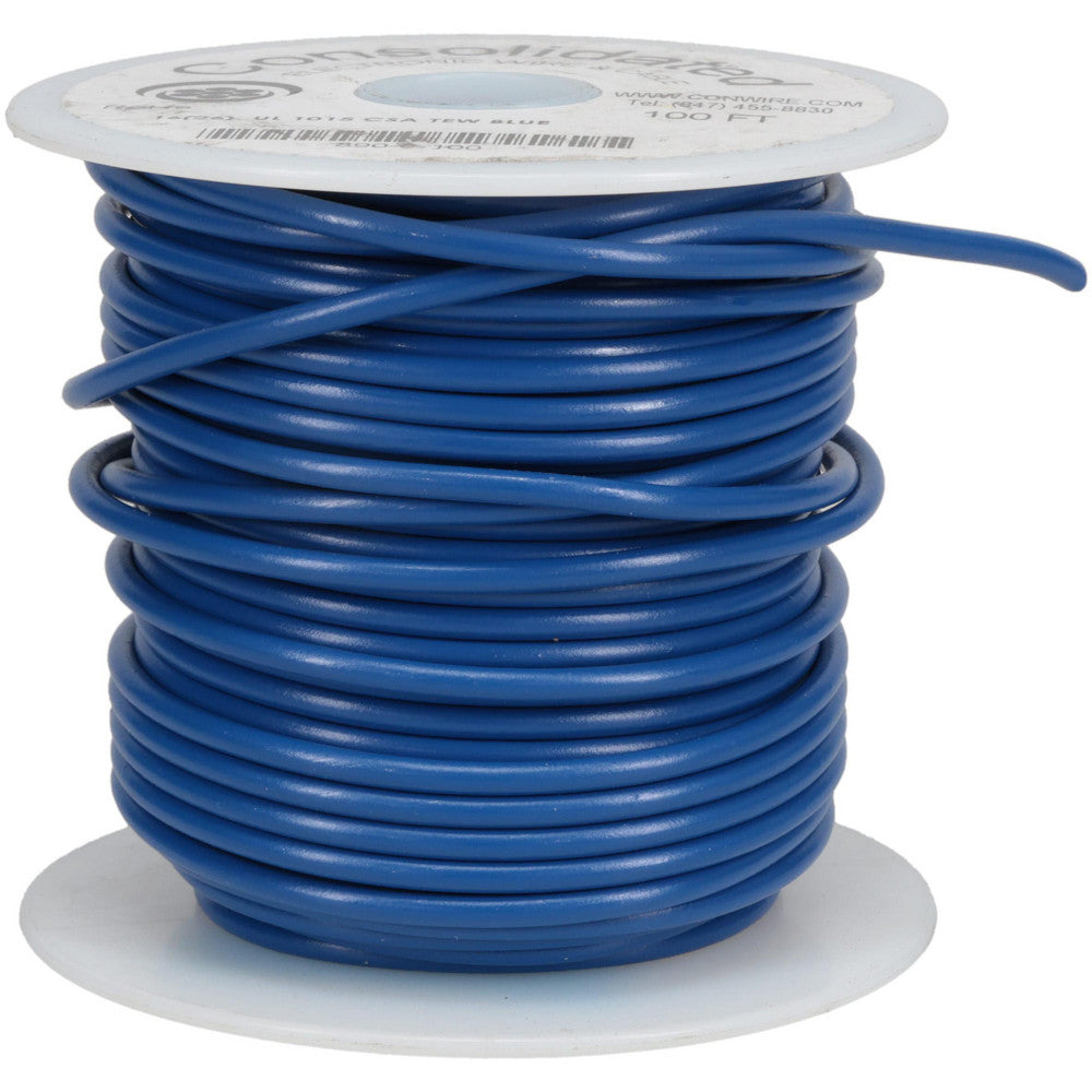 CONSOLIDATED ELECTRONIC WIRE & 890-6-100 16 AWG, 26 Strand, 100' OAL, Tinned Copper Hook Up Wire