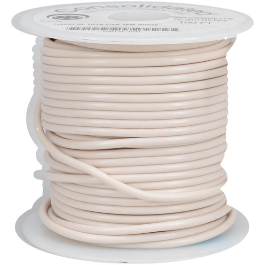CONSOLIDATED ELECTRONIC WIRE & 890-9-100 16 AWG, 26 Strand, 100' OAL, Tinned Copper Hook Up Wire