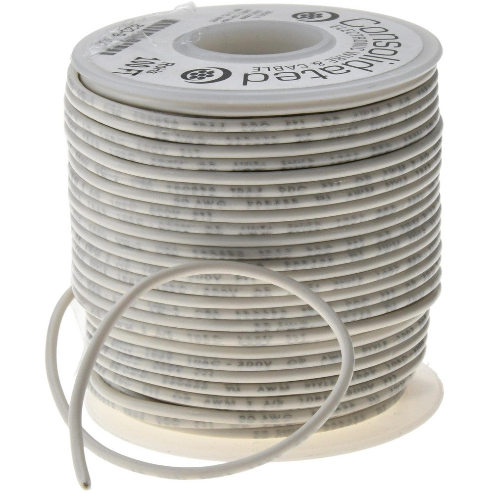 CONSOLIDATED ELECTRONIC WIRE & 820-9-100 20 AWG, 10 Strand, 100' OAL, Tinned Copper Hook Up Wire