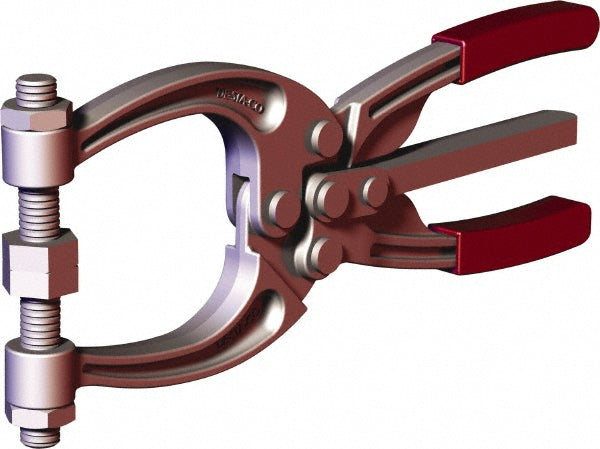 De-Sta-Co 462-2 3110 N Load Capacity, 2.72" Throat Depth, 8.51" OAL, Forged Alloy Steel, C Style Plier Clamp