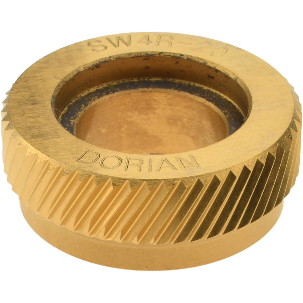 Dorian Tool 73310128086 Beveled Face Knurl Wheel 1" Dia, 90 &deg Tooth Angle, 20 TPI, Diagonal, High Speed Steel