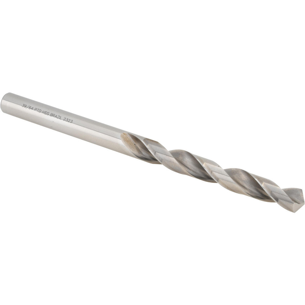 Precision Twist Drill 6000289 Taper Length Drill Bit Series R51, 39/64" Dia, 118 &deg Point, High Speed Steel