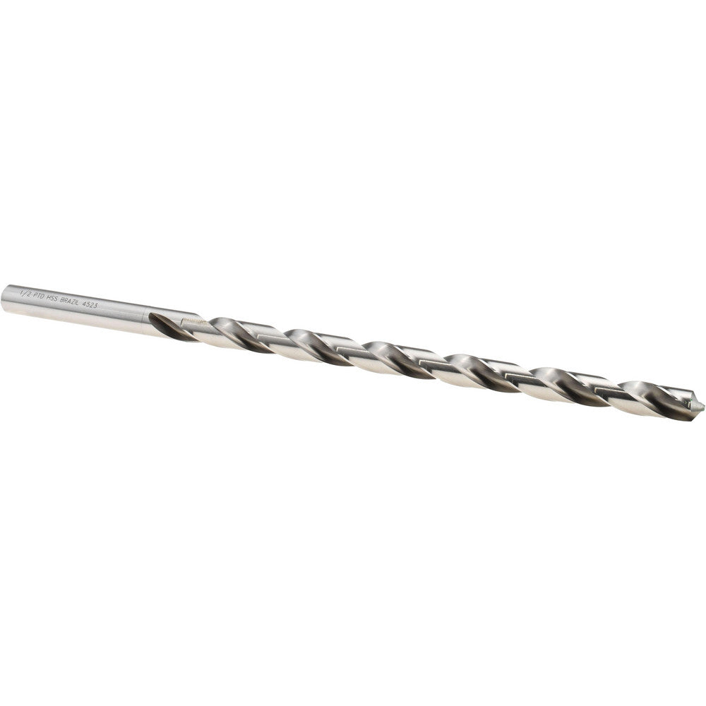 Precision Twist Drill 6000165 Extra Length Drill Bit 1/2" Dia, 118 &deg Point, High Speed Steel