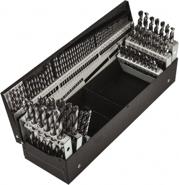 Precision Twist Drill 5995681 Drill Bit Set Jobber Length Drill Bits, 115 Pc, 0.04" to 0.5" Drill Bit Size, 118 &deg, High Speed Steel