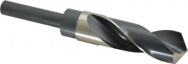 Precision Twist Drill 6000010 Reduced Shank Drill Bit 1'' Dia, 1/2'' Shank Dia, 118 °, High Speed Steel