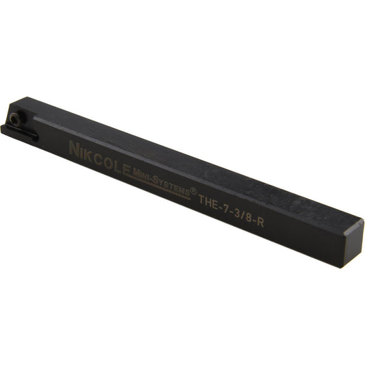 Nikcole Mini-Systems THE-7-3/8RH.375 Indexable Grooving-Cutoff Toolholder THE-7-3/8 RH .375SQ, Right Hand