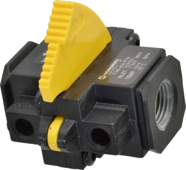 Norgren T74E-4AA-P1N Lock-Out Air Valve Slide Actuator, 2 Position, 1/2" Inlet, 1/2" Outlet, NPT Thread