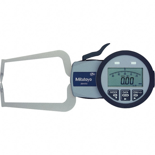 Mitutoyo 209-932 Electronic Caliper Gages Type Outside Minimum Measurement (mm) 0.0000 Maximum Measurement (Inch) 0.7800 Maximum Measurement (mm) 20.00 Resolution (mm) 0.01 Resolution (Decimal Inch) 0.0005 Groove Depth (mm) 80.00 Number Of Batteries 2 Gro