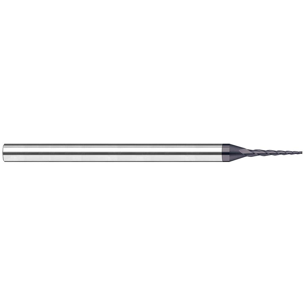 Harvey Tool 993345-C6 Tapered End Mill 6 deg Angle per Side, 0.0450" Small Dia, 0.4500" LOC, 3 Flute, Solid Carbide, Square End