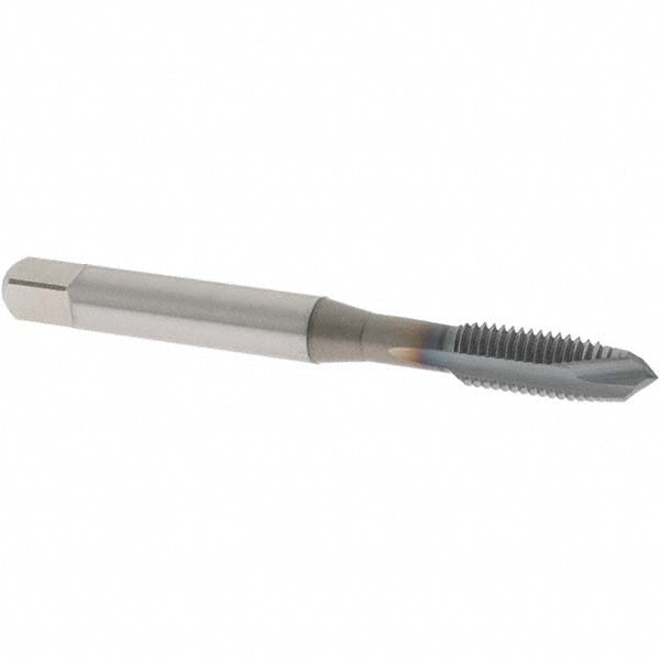 OSG 1730708 Spiral Point Tap 1/4-28 UNF, 3 Flutes, Plug, 3B Class of Fit, Vanadium High Speed Steel, TiCN Coated