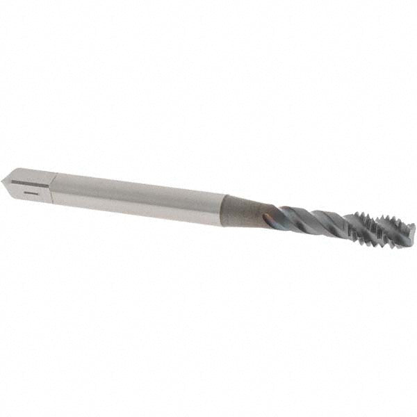 OSG 1724308 Spiral Flute Tap #8-32 UNC, 3 Flutes, Modified Bottoming, 3B Class of Fit, Vanadium High Speed Steel, TICN Coated