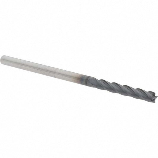 Kyocera SGS Precision Tools 49415 Square End Mill 4.00 mm Dia, 25.00 mm LOC, 4 Flute, Solid Carbide