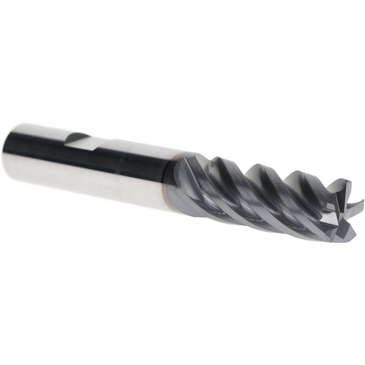 Iscar 5622530 Corner Chamfer End Mill 1/2" Dia, 1-1/4" LOC, 5 Flute, 0.0160" Chamfer Width, Solid Carbide