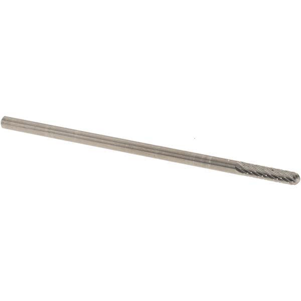 Kyocera SGS Precision Tools 19209 Abrasive Burr SC-51G D/C, 1/8" Cut Dia, Ball Nose Cylinder, Double Cut