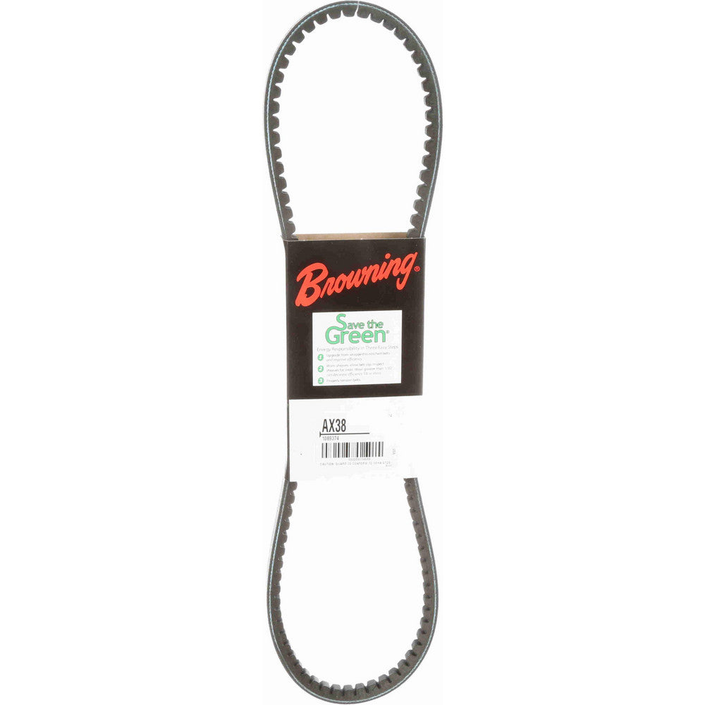 Browning 1089374 Cogged V-Belt Section AX, 40.2000" Outside Length, 1/2" Belt Width