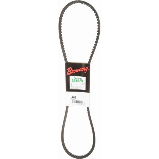 Browning 1089416 Cogged V-Belt Section AX, 50.2000" Outside Length, 1/2" Belt Width