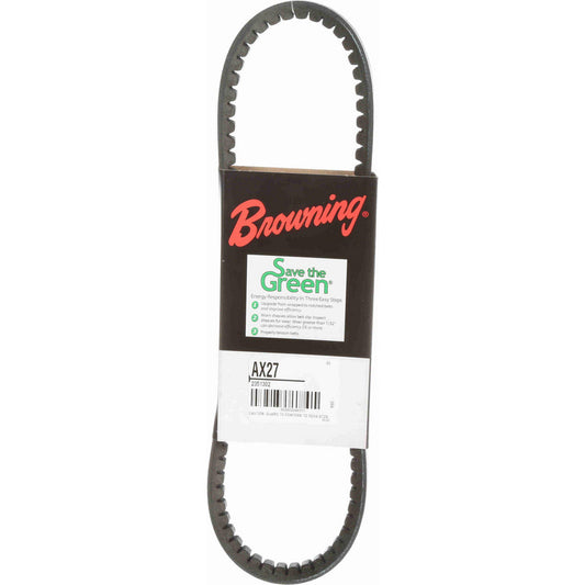 Browning 2351302 Cogged V-Belt Section AX, 29.2000" Outside Length, 1/2" Belt Width
