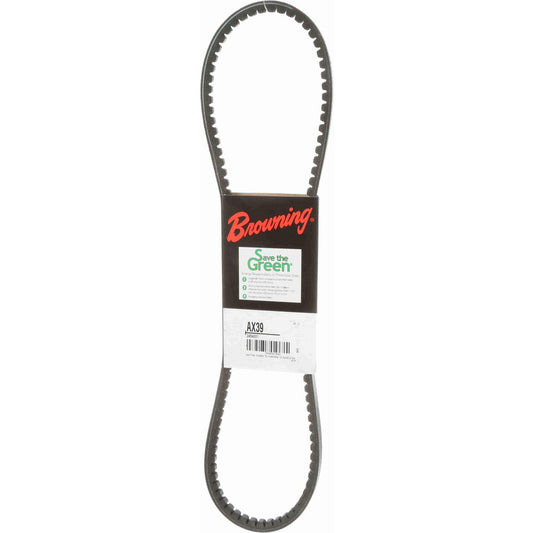 Browning 2454601 Cogged V-Belt Section AX, 41.2000" Outside Length, 1/2" Belt Width