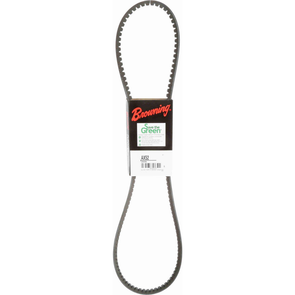 Browning 2454684 Cogged V-Belt Section AX, 54.2000" Outside Length, 1/2" Belt Width