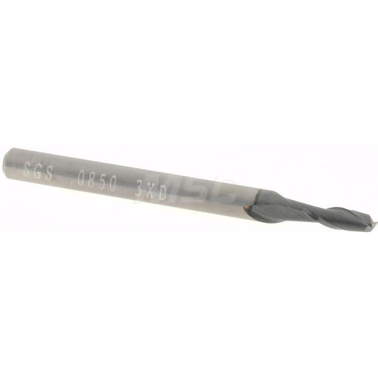 Accupro 14796930 Square End Mill 0.085" Dia, 0.255" LOC, 2 Flutes, Solid Carbide
