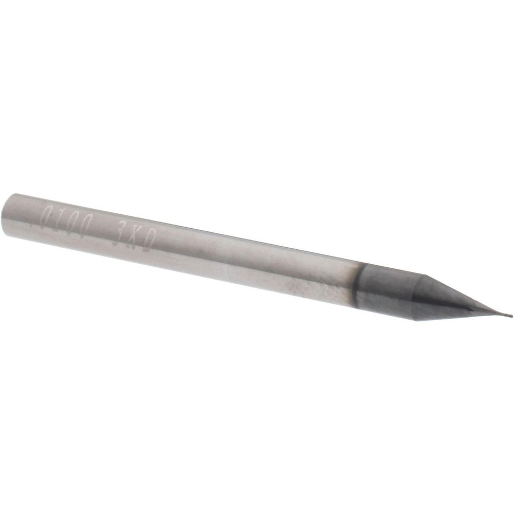 Accupro 12462786 Square End Mill 0.01" Dia, 1/32" LOC, 4 Flutes, Solid Carbide