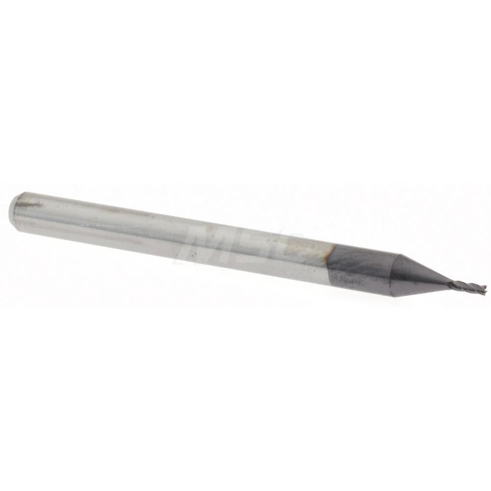 Accupro 14796949 Square End Mill 0.03" Dia, 3/32" LOC, 4 Flutes, Solid Carbide
