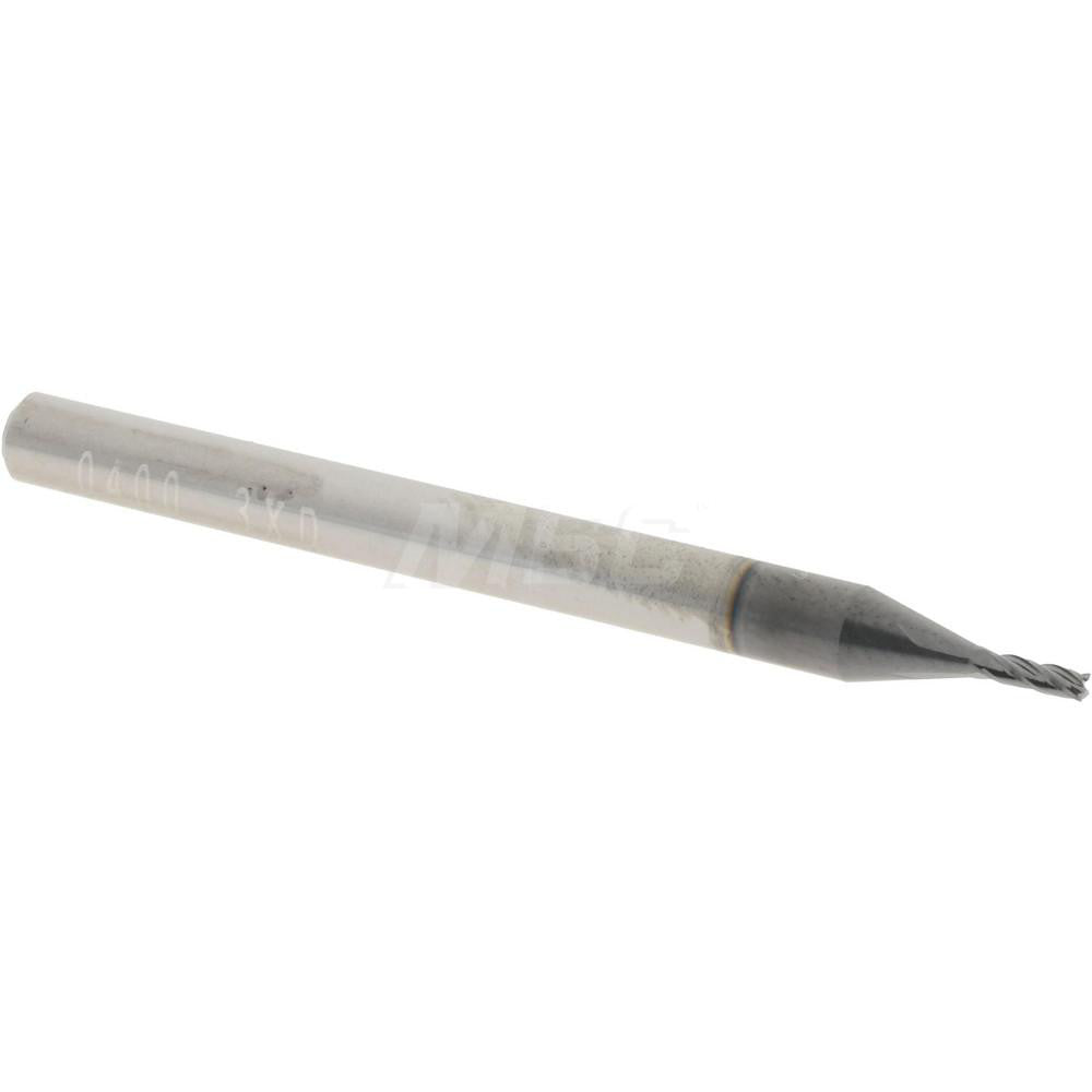 Accupro 12462871 Square End Mill 0.04" Dia, 0.12" LOC, 4 Flutes, Solid Carbide
