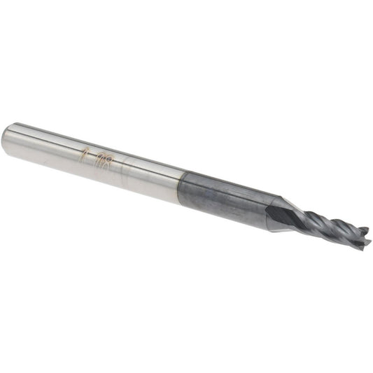Accupro 14796976 Square End Mill 0.08" Dia, 0.24" LOC, 4 Flutes, Solid Carbide