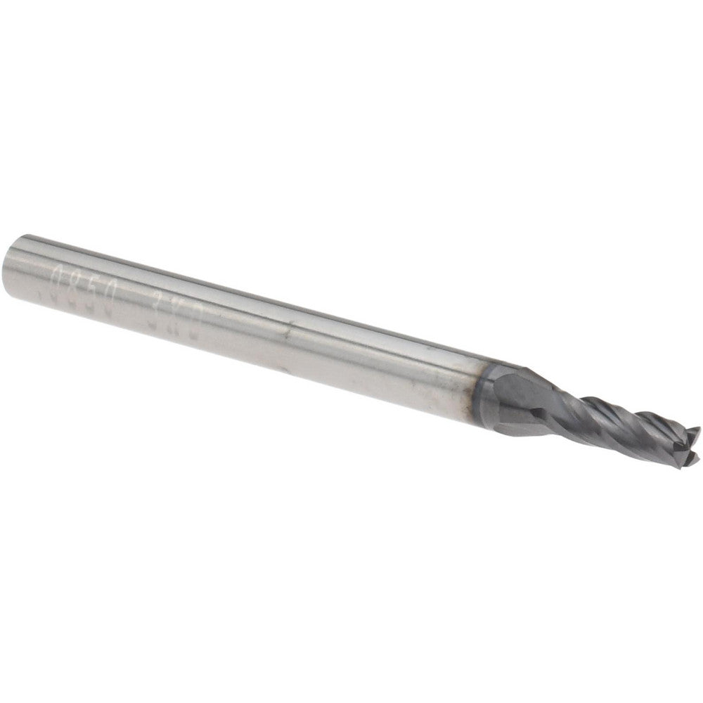 Accupro 14796977 Square End Mill 0.085" Dia, 0.255" LOC, 4 Flutes, Solid Carbide