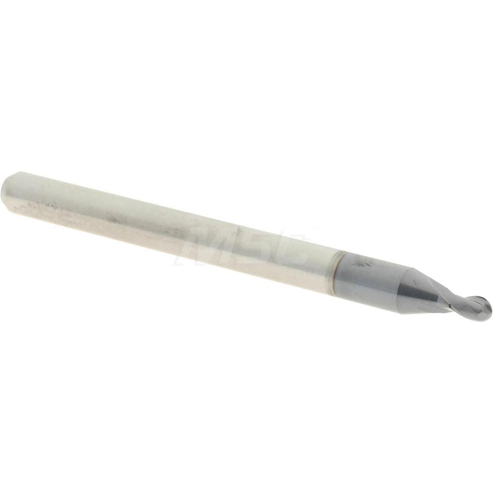 Accupro 14797414 Ball End Mill 0.065" Dia, 0.098" LOC, 2 Flute, Solid Carbide
