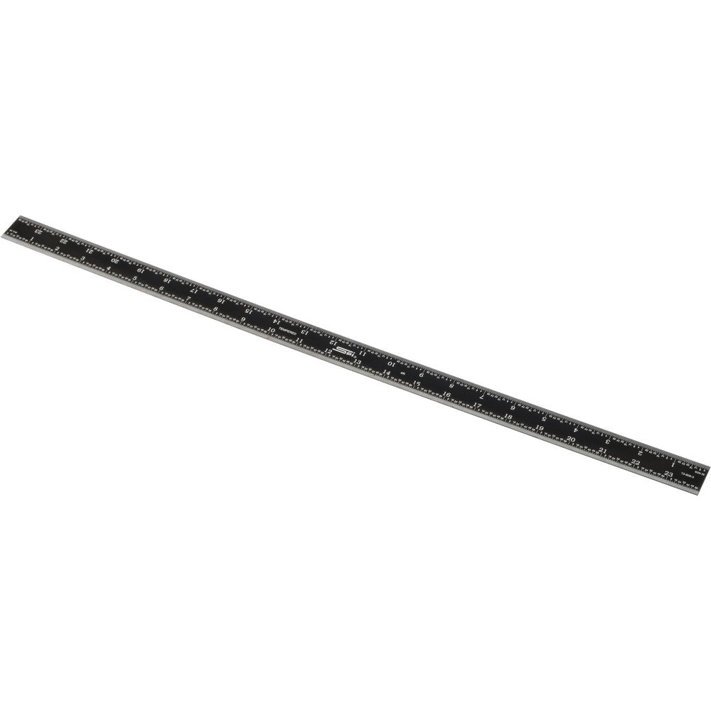 SPI 13-906-3 Steel Rule 24" OAL, 4R Graduation, Rigid, 1-1/8" OAW